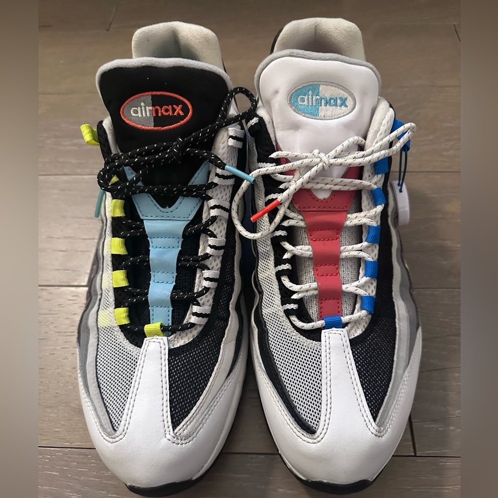 Nike Air Max Men’s Sneakers White Black Blue Red Yellow Accents